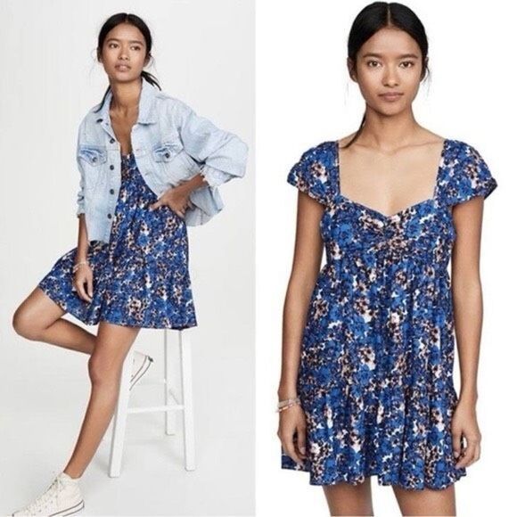 ✨Free People Pattern Play Floral Mini Dress - Babydoll✨ - Picture 5 of 8